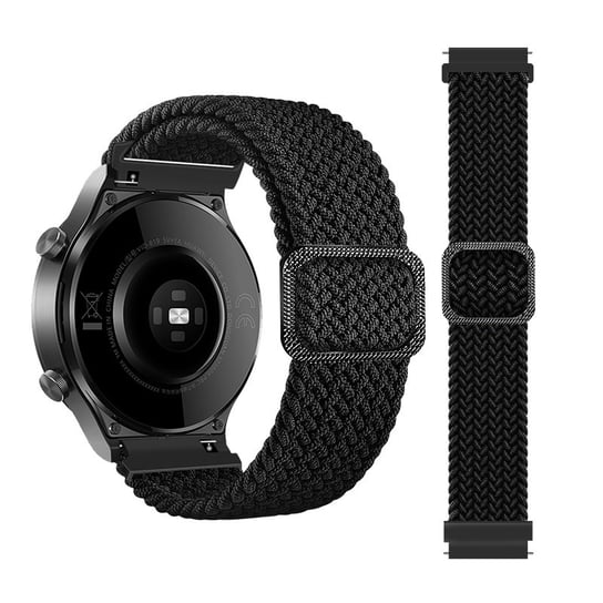 Pleciony pasek do zegarka / smartwatch 20mm, BLACK / CZARNY OEM