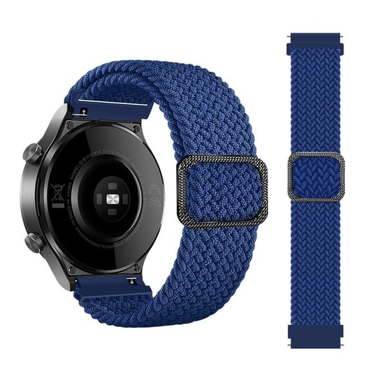 Pleciony pasek do zegarka / smartwatch 20mm, NAVY / GRANATOWY OEM