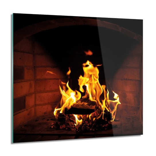 Płomień ogień żar do łazienki obraz szklany, 60x60 cm ArtPrintCave