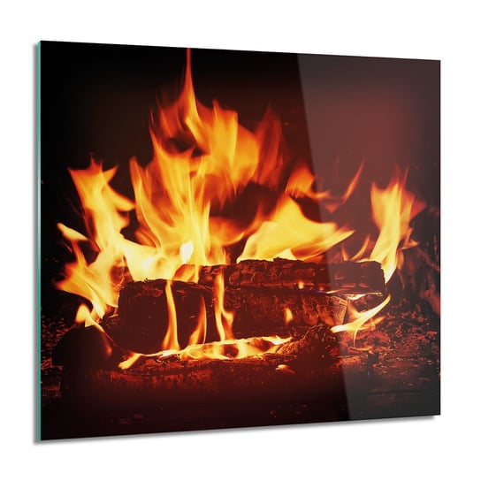 Płomień ogień żar do salonu foto szklane, 60x60 cm ArtPrintCave