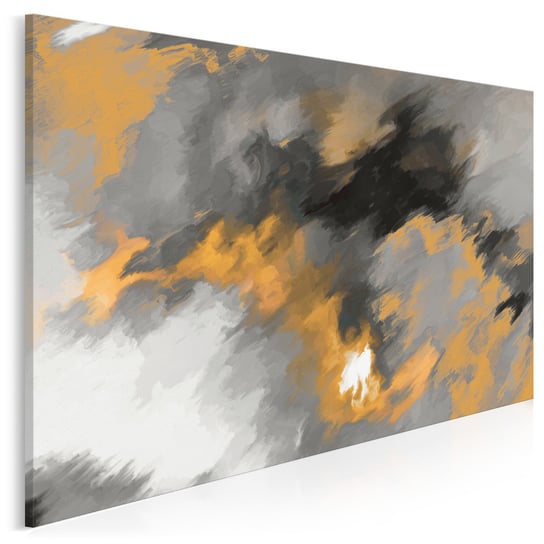 Płomienie na wietrze w żółciach - nowoczesny obraz na płótnie - 120x80 cm VAKU-DSGN Nowoczesne obrazy