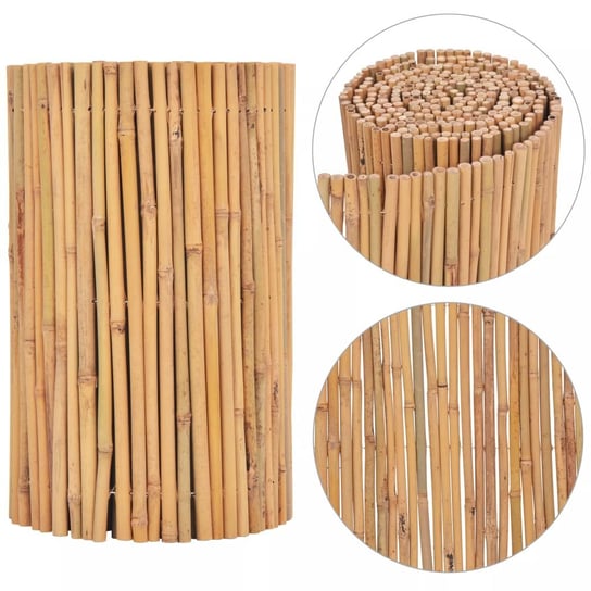 Płot bambusowy vidaXL, rolka, jasnobrązowy, 0,5x5 m vidaXL