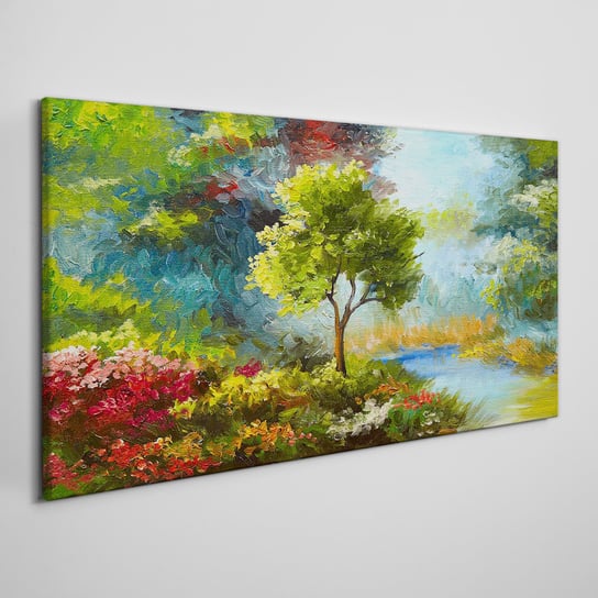 Płótno obraz na ścianę Kwiaty las natura 100x50 cm Coloray