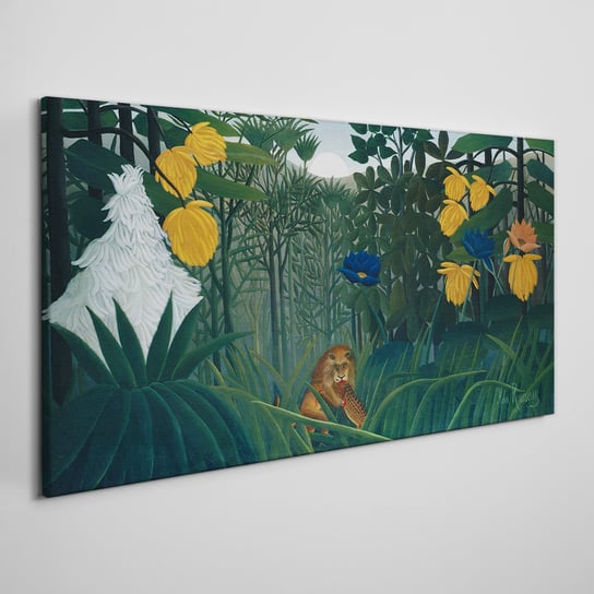 Płótno obraz na ścianę Natura kwiaty lew 100x50 cm Coloray