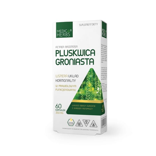 Pluskwica Groniasta 350 mg Suplement diety, 60 kapsułek Medica Herbs MENOPAUZA Medica Herbs