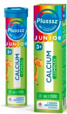 Plusssz Junior Calcium Complex, suplement diety, tabletki musujące, 20 szt. Polski Lek S.A.