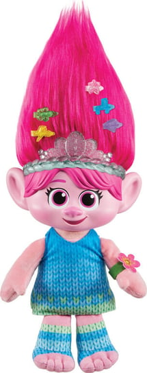 Pluszowa lalka Poppy wydaje dźwięki interaktywna zabawka licencyjna z filmu Trolle 3 idealny prezent dla dzieci 3+ Mattel