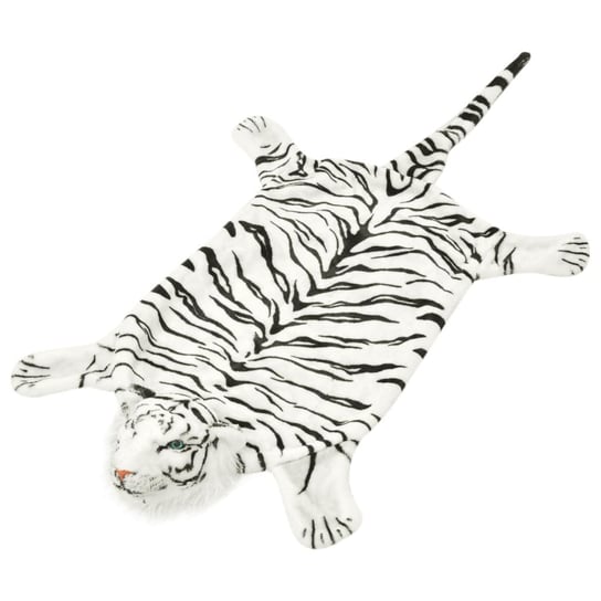 Pluszowy dywanik tygrys biały 144x78 cm Zakito Europe