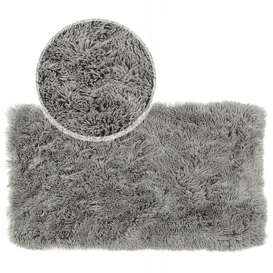 Pluszowy puszysty dywanik dywan łazienkowy MEGAN 40x60 KLASYCZNY SZARY Kontrast