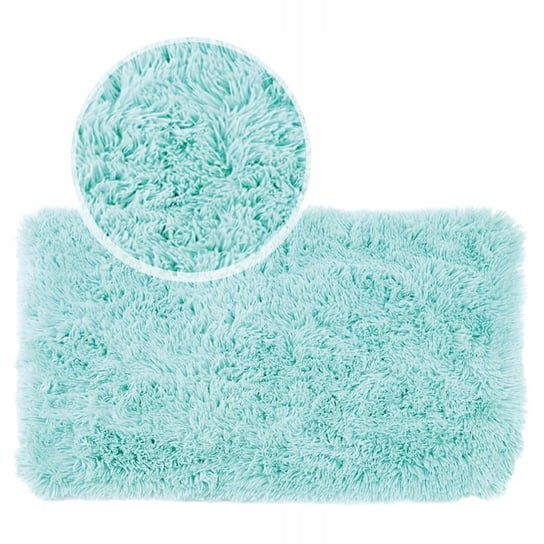 Pluszowy puszysty dywanik łazienkowy antypoślizgowy MEGAN 50x80 MIĘTA Kontrast