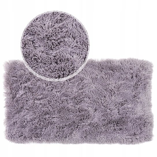 Pluszowy puszysty dywanik łazienkowy antypoślizgowy MEGAN 50x80 POPIEL Kontrast