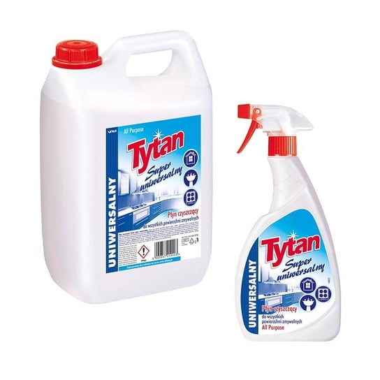 Płyn czyszczący Tytan super uniwersalny kanister 5kg + spray 500g TYTAN