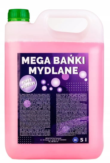 płyn do baniek mydlanych 5 L. produkt polski MEGA FUN