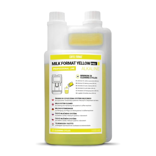 Płyn do czyszczenia systemu mlecznego -Milk Format Yellow PRO Alkaline 1000ml Inny producent