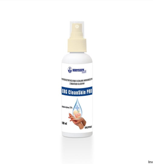 płyn do dezynfekcji rąk grejpfrutowy 100ml erg cleanskin pro alkohol/gliceryna boryszew (spray) Boryszew