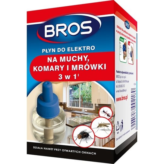 Płyn Do Elektro Na Muchy Komary I Mrówki Bros, 30 ml BROS