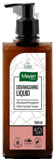 Płyn do mycia naczyń z wodą miętową 500ml rabarbar jabłko wegański Mayeri Organic Mayeri