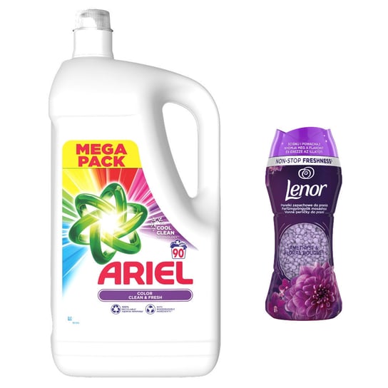 Płyn do prania ARIEL Color 4,5 l + Perełki zapachowe LENOR 210 g Ariel