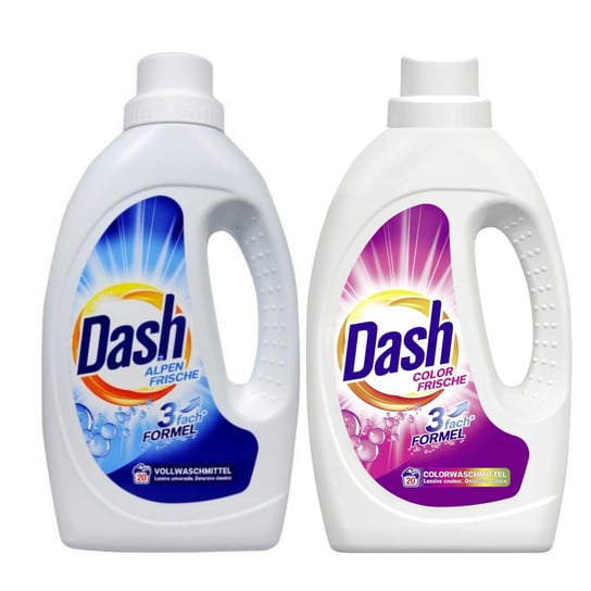Płyn do prania DASH białe kolor 2x 1,1 l 20 prań DASH