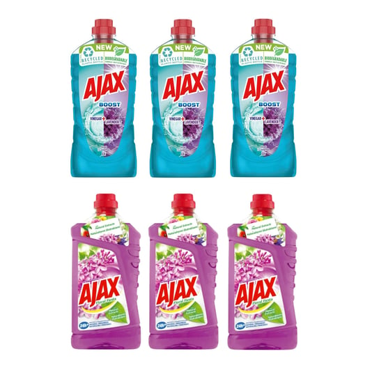 Płyn uniwersalny AJAX Boost + Floral Fiesta 6x 1 l Ajax