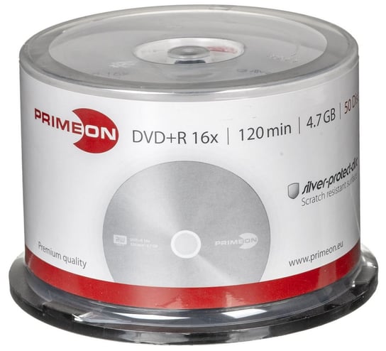 Płyta DVD+R PRIMEON 2.76123e+006, 4.7 GB, 16x, 50 szt. Primeon