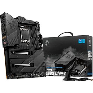 Płyta główna MSI MEG Z690 UNIFY Gaming ATX - obsługuje procesory Intel Core 12. generacji, LGA 1700 - Direct 19+2 105A SPS, DDR5 6666 MHz+/OC, 2 x PCI MSI