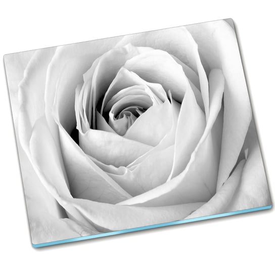Płyta ochronna na indukcję Biała róża - 60x52 cm Tulup
