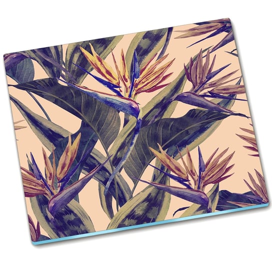 Płyta ochronna szklana Hawajskie kwiaty - 60x52 cm Tulup