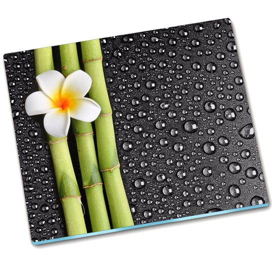 Płyta ochronna szklana Kwiat frangipani - 60x52 cm Tulup