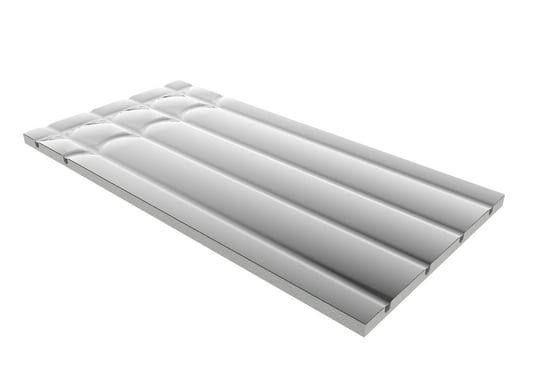 Płyta styropianowa do ogrzewania podłogowego z warstwą aluminium, element prosty z dwoma łukami, OPAL EPS300 1200x600x25 mm Inna marka