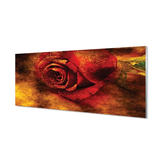 Płyta szklana do kuchni + klej Róża obraz 125x50 cm Tulup