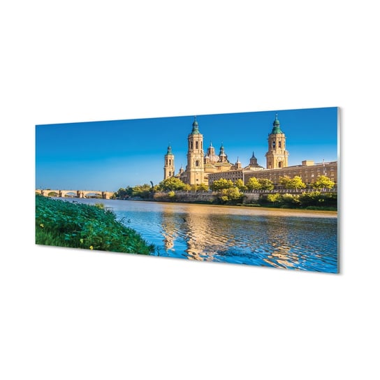 Płyta szklana Hiszpania Katedra rzeka 125x50 cm Tulup