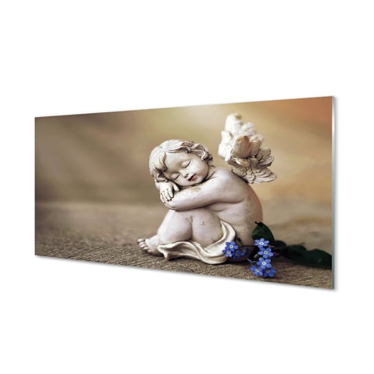 Płyta szklana Śpiący anioł kwiaty deski 120x60 cm Tulup