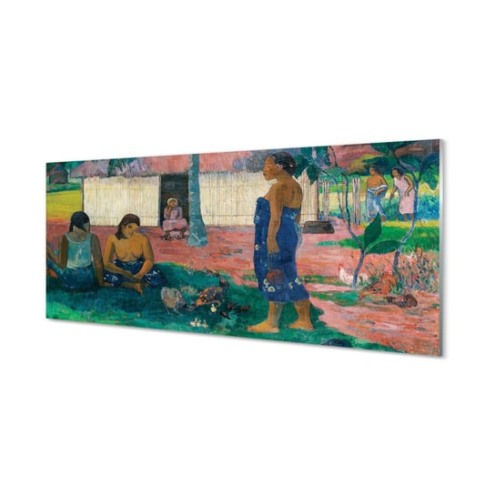 Płyta szklana Sztuka afrykańska wioska 125x50 cm Tulup