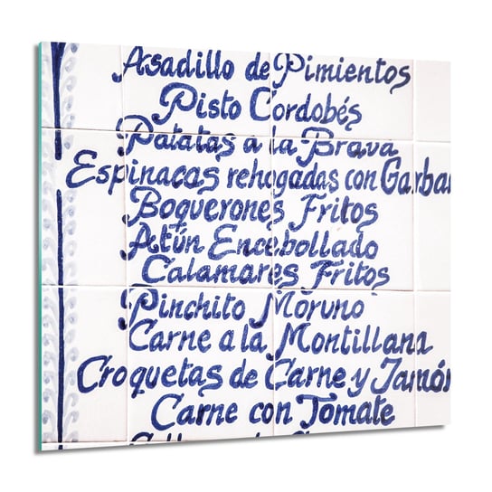 Płytki Hiszpania obraz na szkle na ścianę, 60x60 cm ArtPrintCave