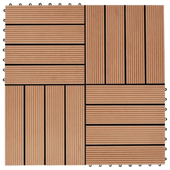 Płytki tarasowe WPC 30x30 cm, drewno tekowe / AAALOE Inna marka