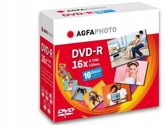 Płyty Agfaphoto Dvd-r 4.7gb 16x 10 Sztuk + Pudełka AGFAPHOTO