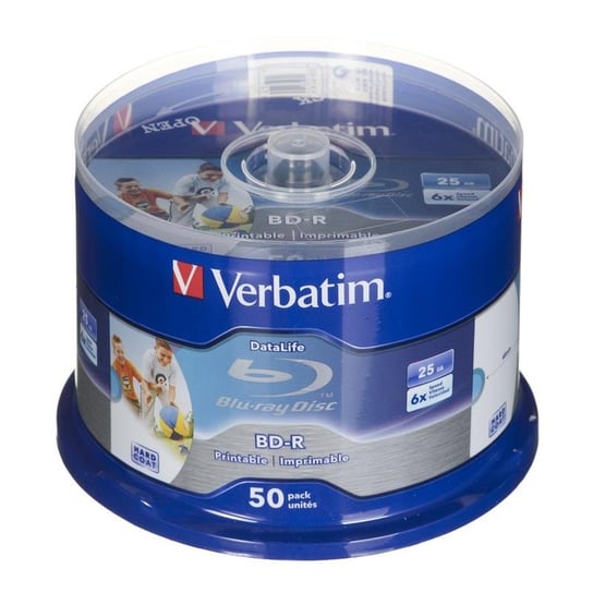 Płyty BD-R VERBATIM DataLife Printable 43812, 25 GB, 6x, 50 szt. Verbatim