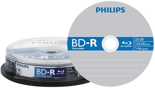 Płyty Blu-Ray Recordable Philips, 25 GB, 6x, 10 szt. Philips