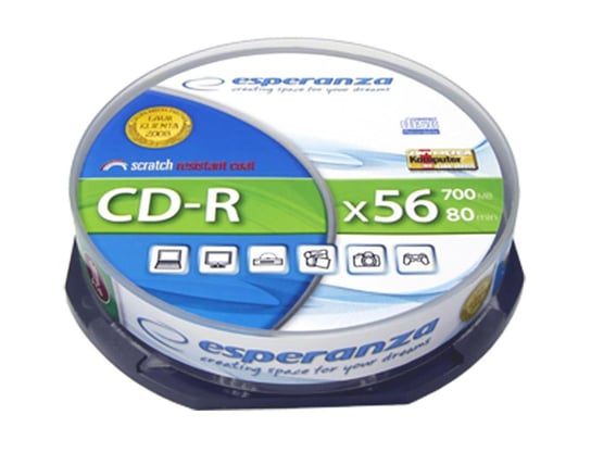 Płyty CD-R ESPERANZA Silver, 700 MB, 52x, 10 szt. Esperanza