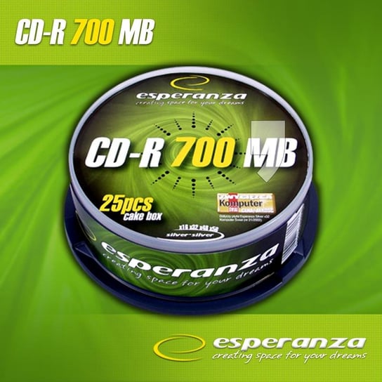 Płyty CD-R ESPERANZA Silver, 700 MB, 52x, 25 szt. Esperanza