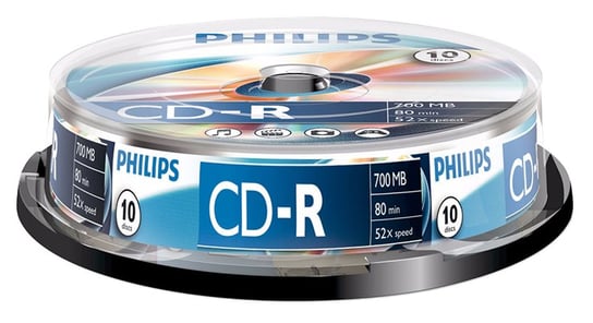 Płyty CD-R PHILIPS, 700 MB, 80 min, 52x, 10 szt Philips