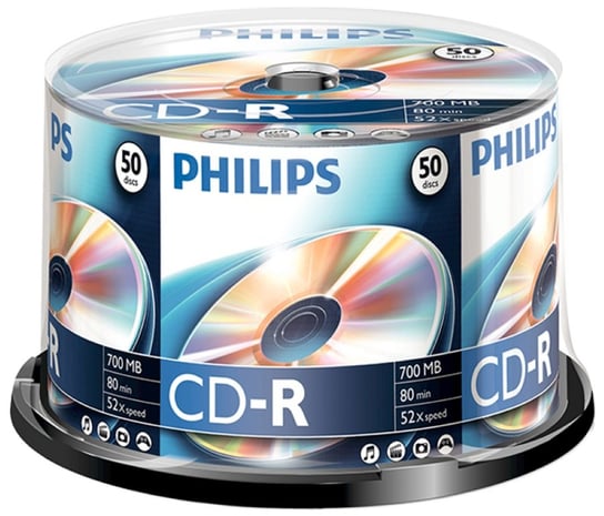 Płyty CD-R Philips, 700 MB, 80 min, 52x, 50 szt. Philips