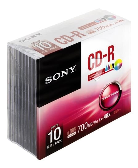 Płyty CD-R SONY 10CDQ80PS, 700 MB, 48x, 10 szt. Sony