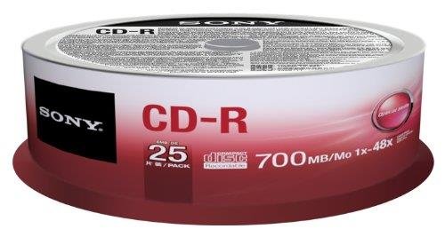 Płyty CD-R SONY 25CDQ80SP, 700 MB, 48x, 25 szt. Sony