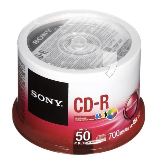 Płyty CD-R SONY 50CDQ80PP, 700 MB, 48x, 50 szt. Sony