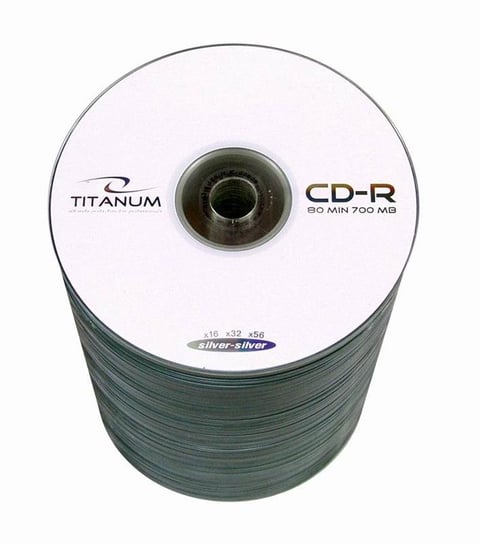 Płyty CD-R TITANUM 2021, 700 MB, 52x, 100 szt. Zamiennik/inny