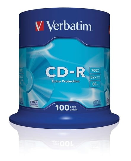 Płyty CD-R VERBATIM 43411, 700 MB, 52x, 100 szt. Verbatim