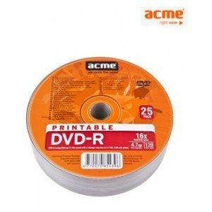 Płyty DVD-R ACME 005284 Shrink Printable, 4.7 GB, 16x, 25 szt. Acme Europe