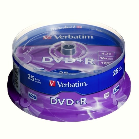 Płyty DVD+R C25 VERBATIM AZO, 4.7 GB, 16x, 25 szt. Verbatim